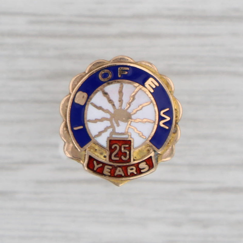 Gray International Brotherhood of Electrical Workers Pin 25 Years Union Lapel