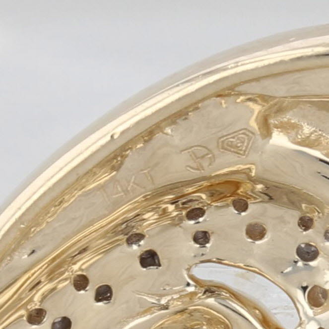 0.35ctw Diamond Swirl Teardrop Pendant 14k Yellow Gold