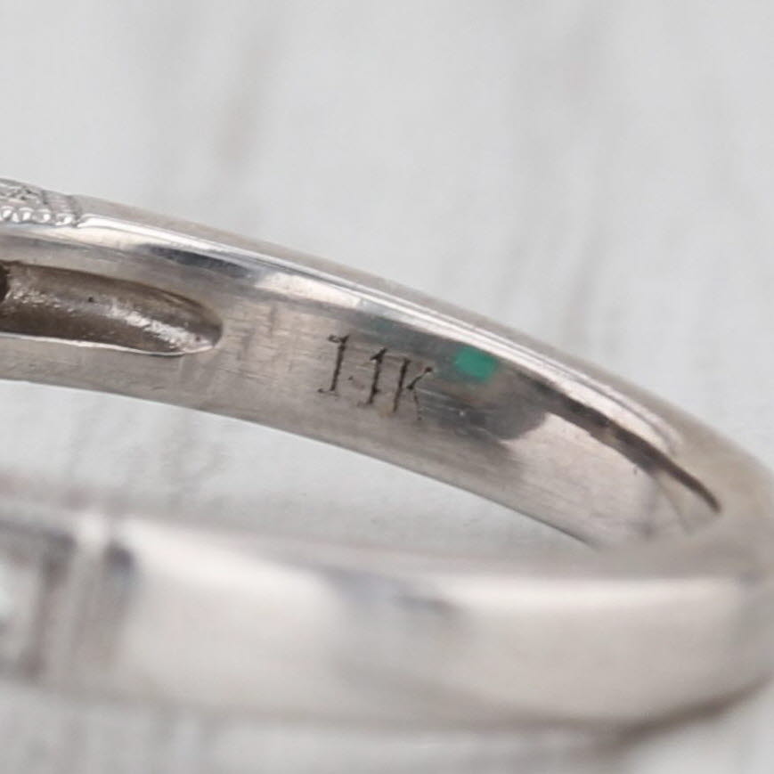 S Kashi 3.15ctw Emerald Diamond Halo Ring 14k White Gold Size 5.25 Engagement