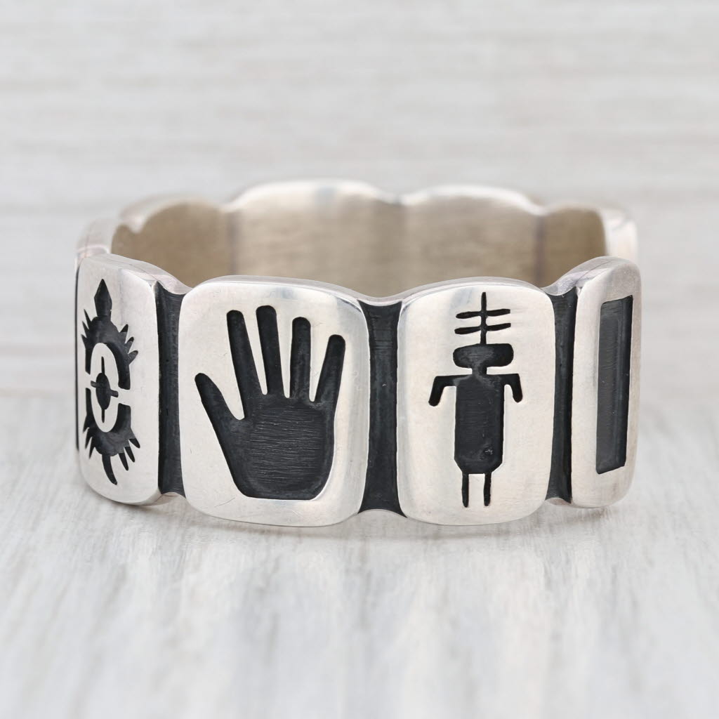 Martin & Denise Stecher Southwestern Tribal Cuff Bracelet Sterling Silver