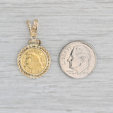 Salute to America Eagle Bullion Coin Pendant 14k Bezel 24k Coin Yellow Gold 1g