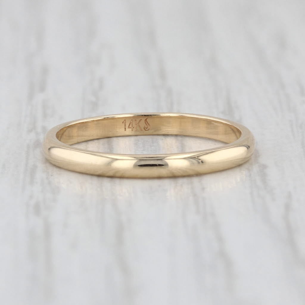 New Classic Women's Wedding Band 14k Yellow Gold Size 5.5 Stackable Ring