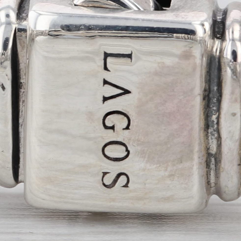 Lagos 2-Toned Caviar Derby Buckle Bracelet 18k Gold Sterling Silver 9mm