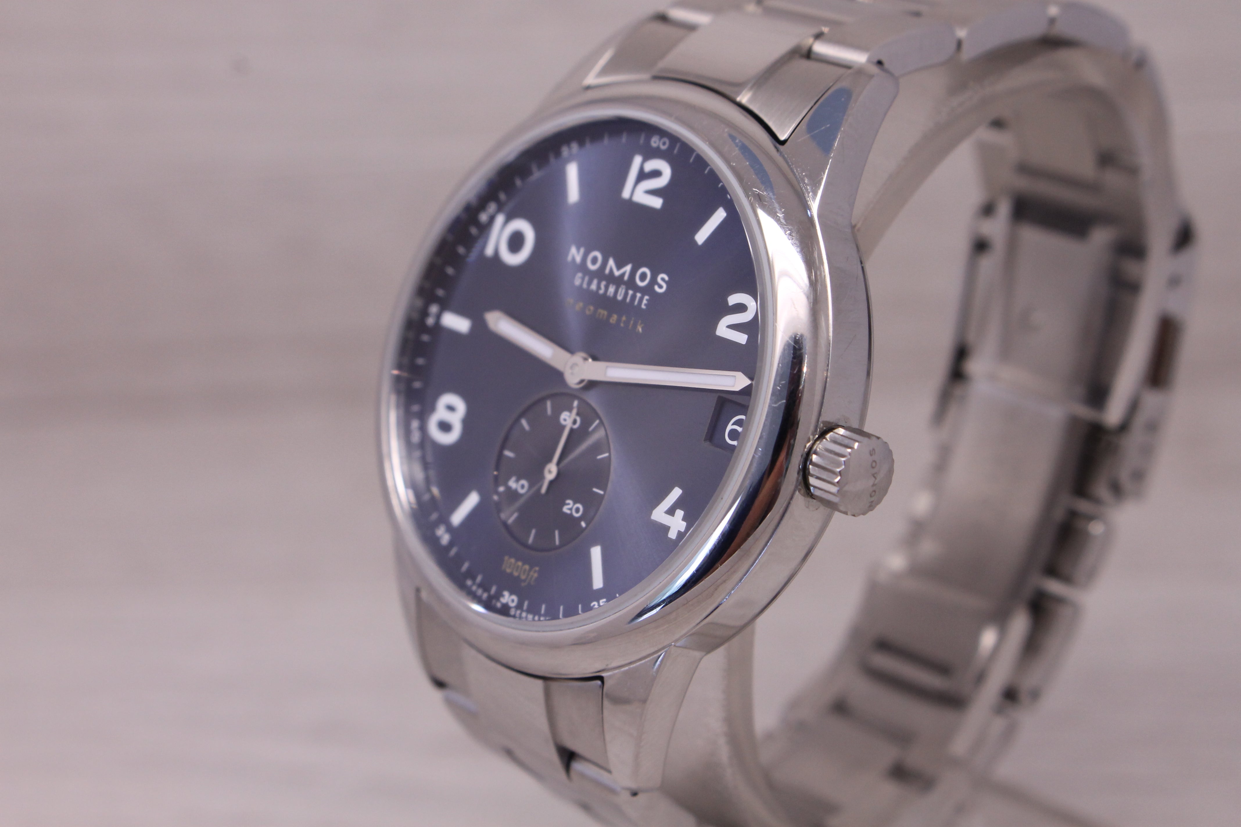 Nomos Glashutte Club Sport Neomatik 42 Mens Steel Automatic Watch w Bracelet Box
