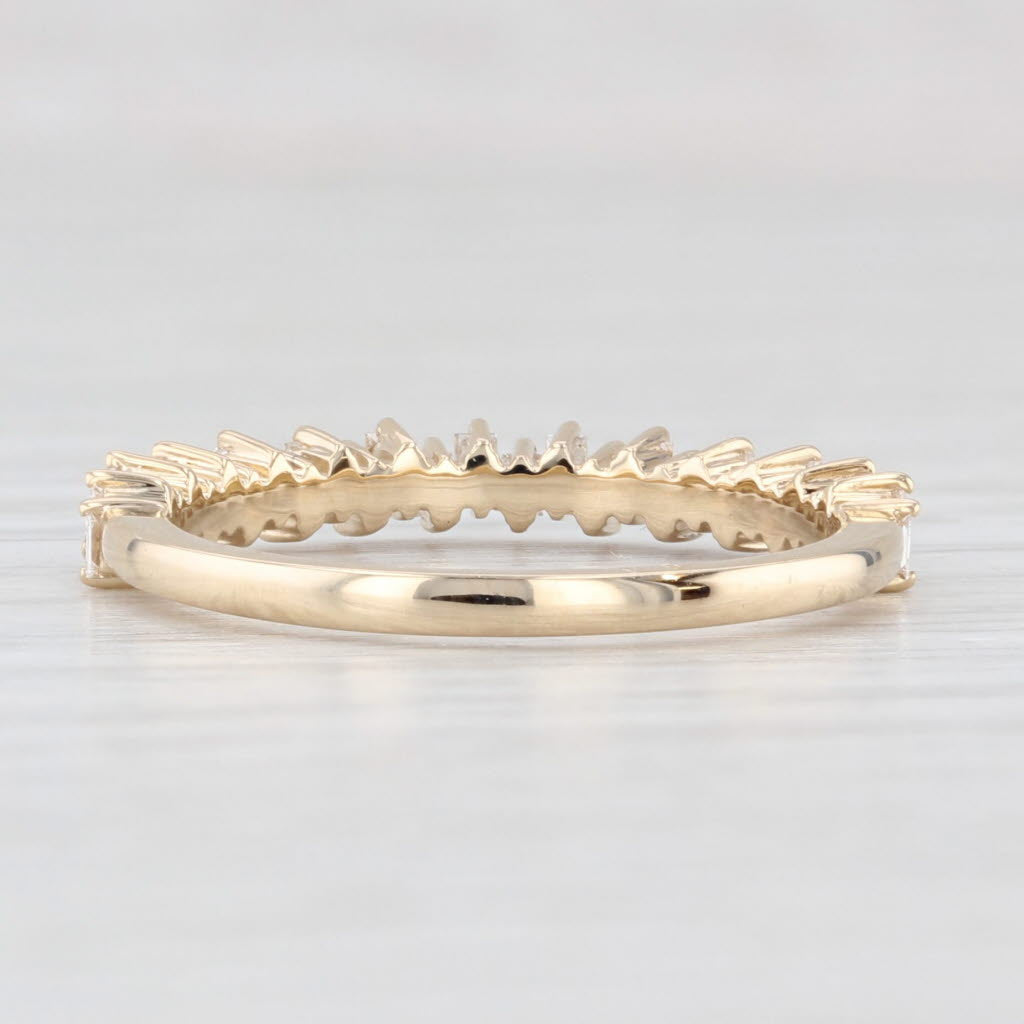 Light Gray New 0.30ctw Diamond Wedding Band 14k Yellow Gold Stackable Anniversary Ring 6.75