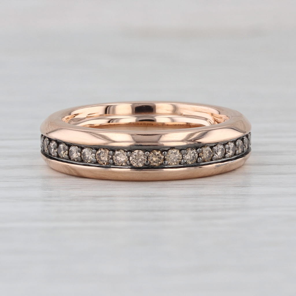 David Yurman Streamline 0.90ctw Diamond Eternity Band 18k Rose Gold Wedding Ring