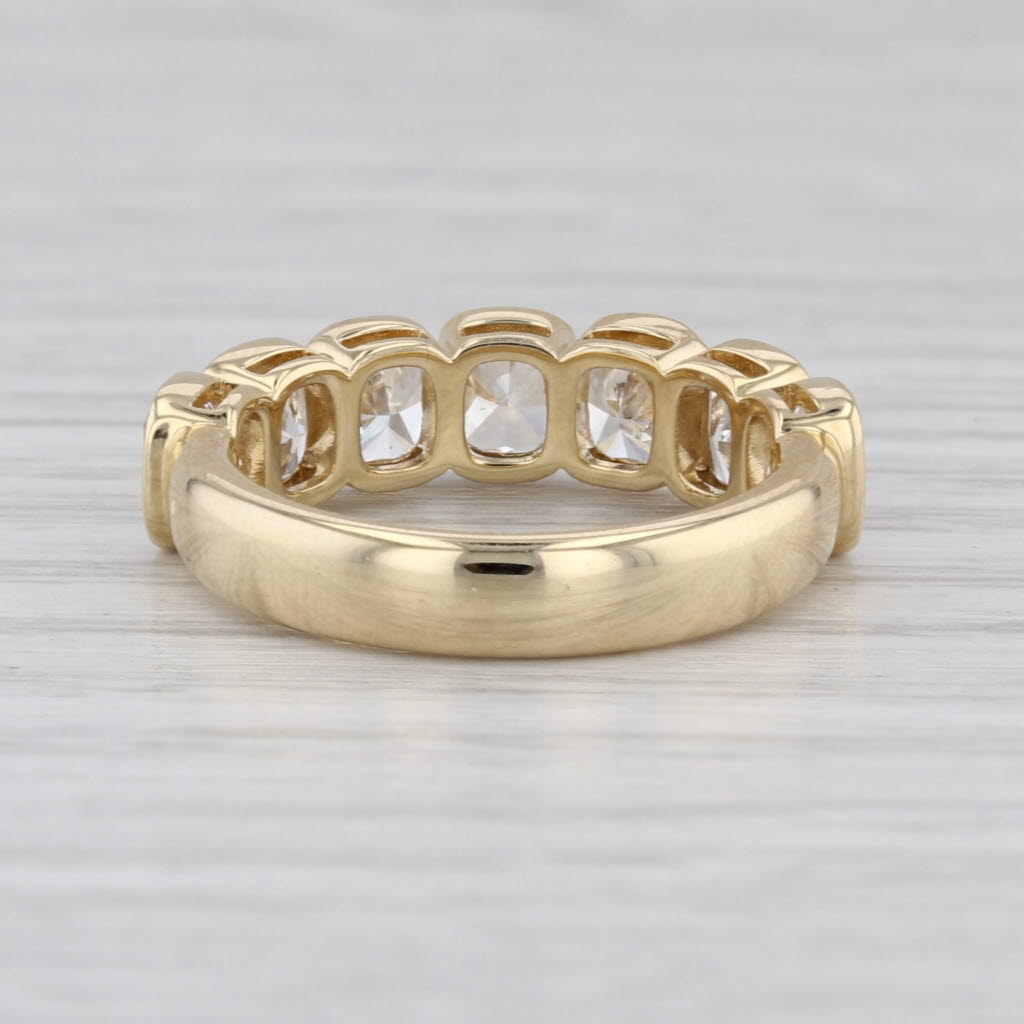 New 3.31ctw Lab Grown Diamond Wedding Band 14k Yellow Gold Stackable Ring Sz 6.5