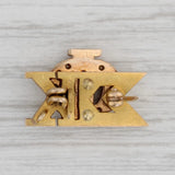 Gray Antique 1920s Phi Sigma Kappa Fraternity Pin 10k Gold Pearl Greek Badge