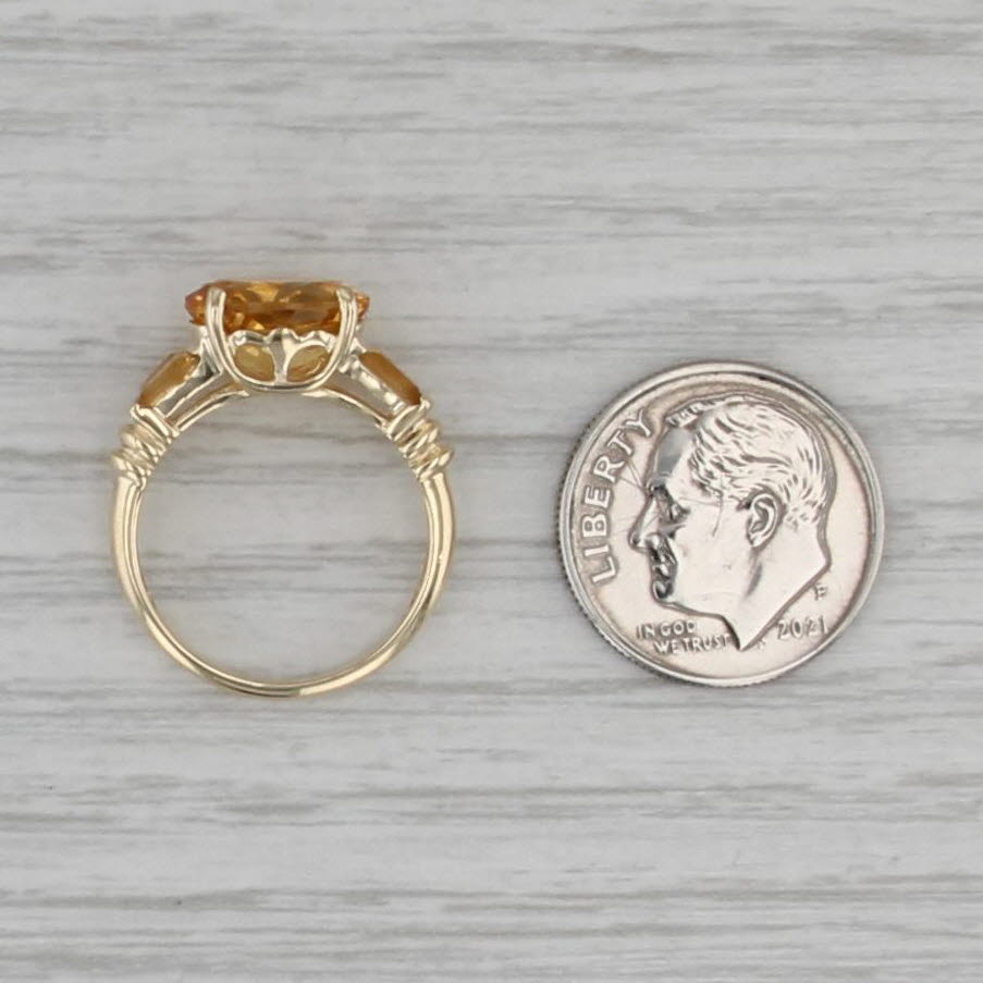 2.74ctw Oval Citrine Ring 10k Yellow Gold Size 5