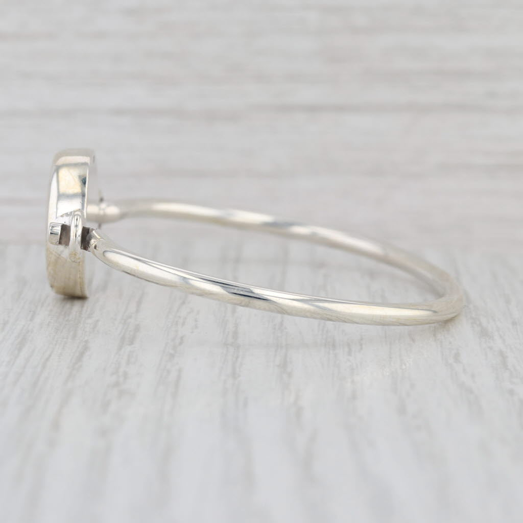 Engravable Bangle Bracelet Sterling Silver 6.25" Round ID