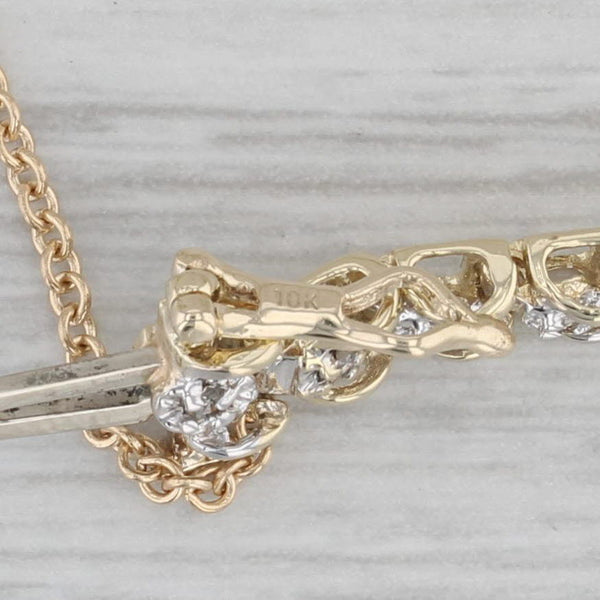 0.45ctw Diamond Tennis Bracelet 10k Yellow Gold 7" 4.4mm