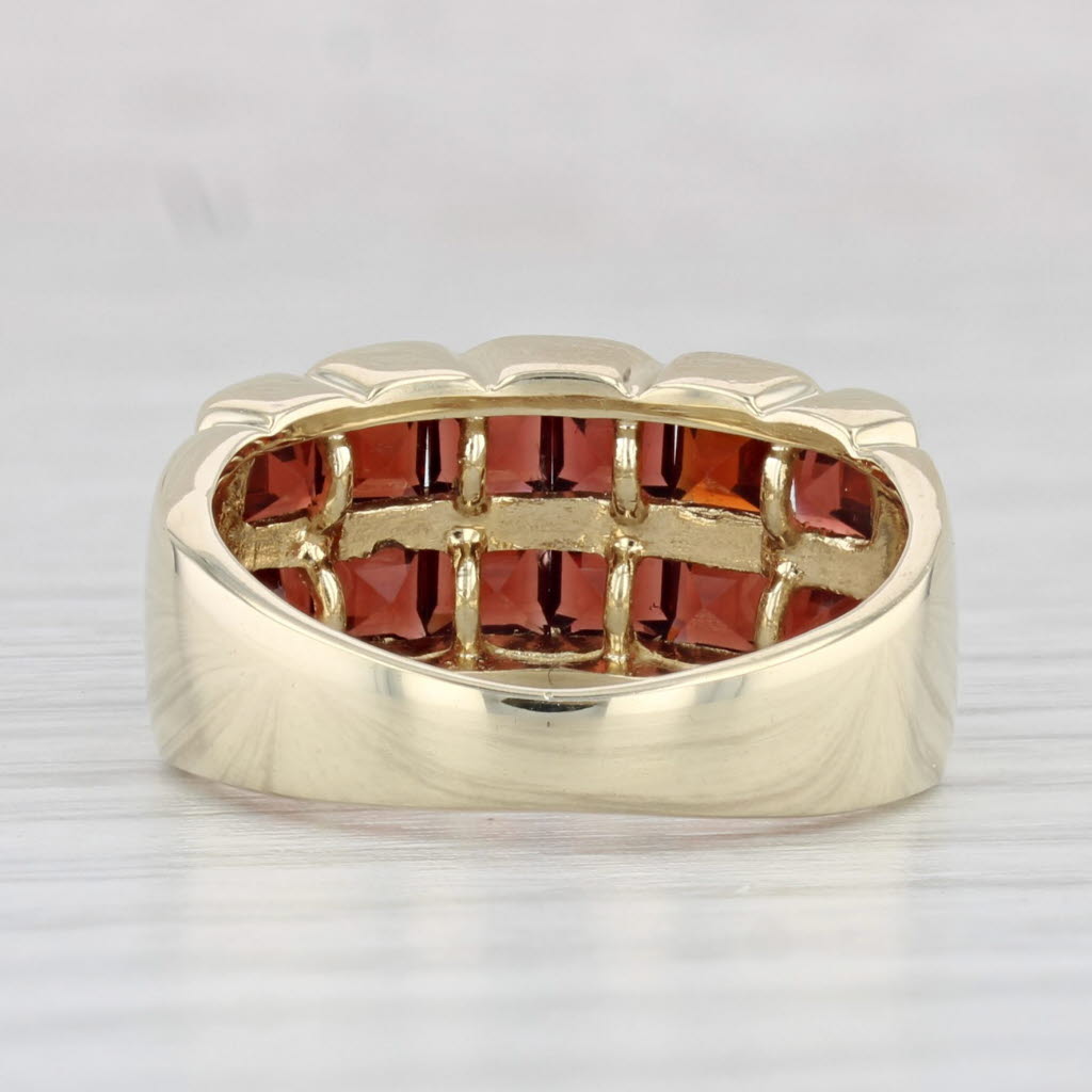 Light Gray 2.50ctw Garnet Rows Ring 14k Yellow Gold Size 5.5