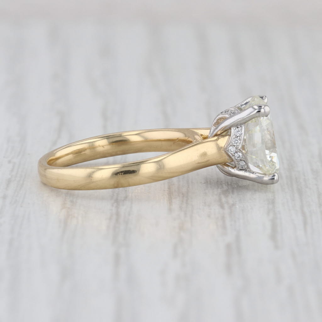 New GIA Round Diamond Solitaire Engagement Ring 18k Gold Platinum Size 6.5