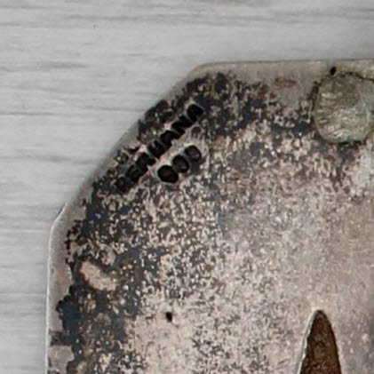 Peruvian Tribal Indian Llama Hook Pedant 900 Silver Figural Vintage Peruana Peru