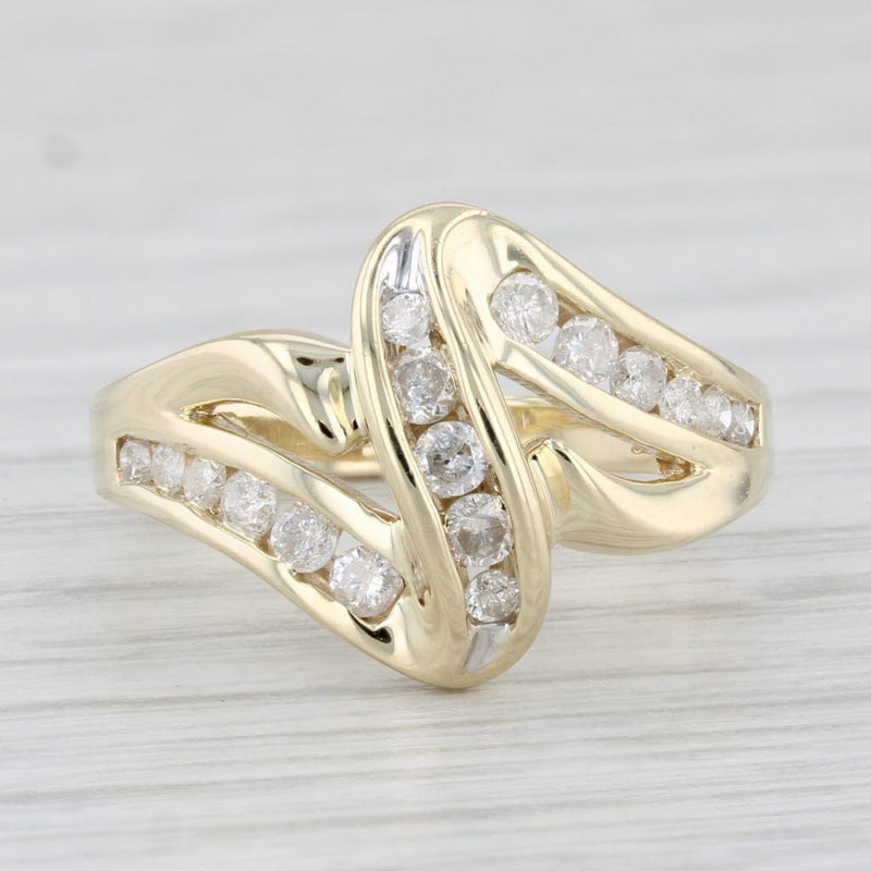 0.38ctw Diamond Zig Zag Ring 10k Yellow Gold Size 6.75
