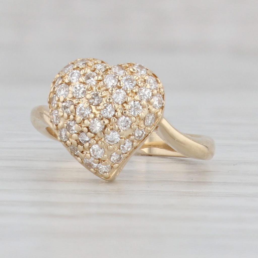 Light Gray 0.29ctw Diamond Cluster Ring 14k Yellow Gold Size 3.25