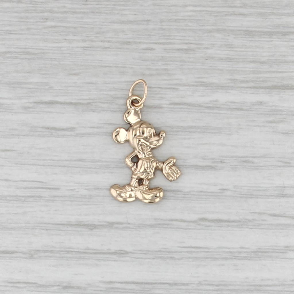 Mickey Mouse Pendant 14k Yellow Gold Disney Cartoon Charm