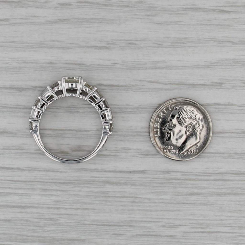 2.13ctw Diamond Engagement Ring 14k White Gold Size 7 stackable Anniversary Band