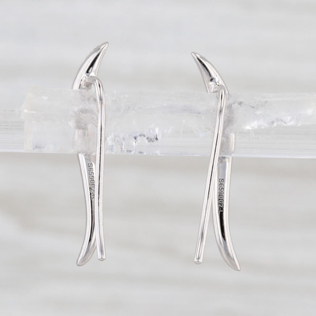 Gabriel & Co 0.26ctw Diamond Journey Drop Earrings 14k White Gold Hook Posts