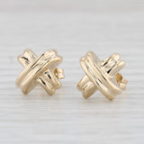 X Criss Cross Stud Earrings 14k Yellow Gold