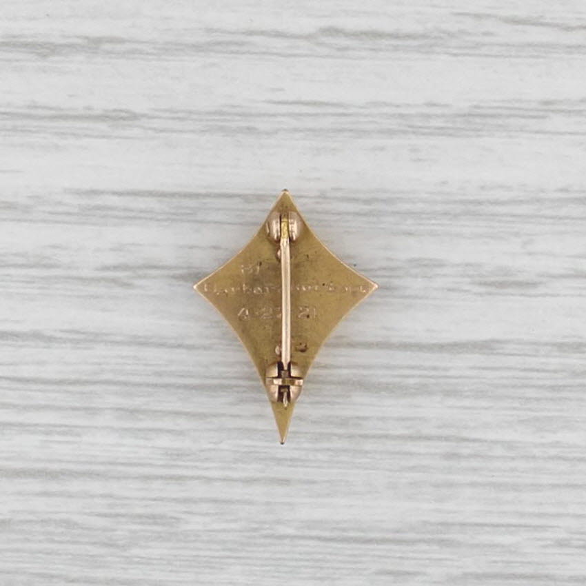 Kappa Alpha Theta Badge 14k Gold Diamonds 1921 Vintage Sorority Pin