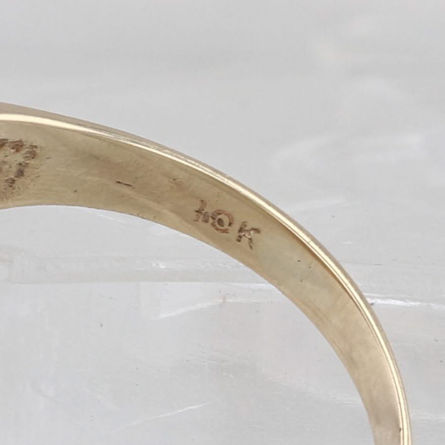 Cameo Portrait Style Ring 10k Yellow Gold Size 7.5 Figural Female