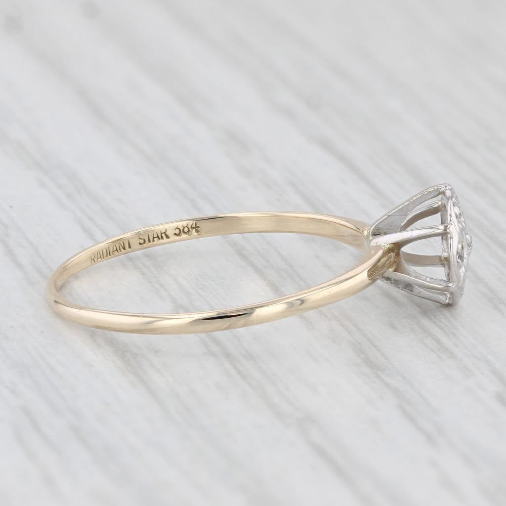 Light Gray Diamond Engagement Style Ring 10k Gold Size 6.75