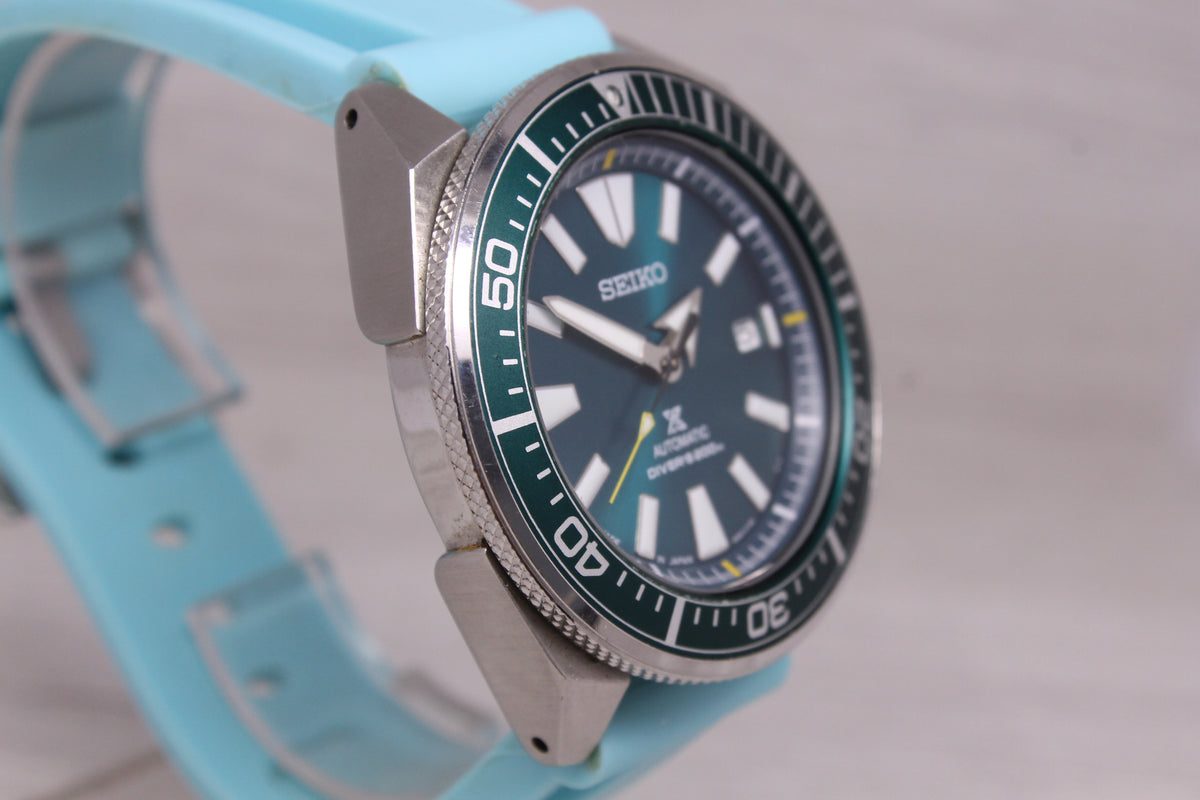 Seiko Prospex Hulk Green Samurai Mens Automatic Divers Watch Date Steel SBDY043