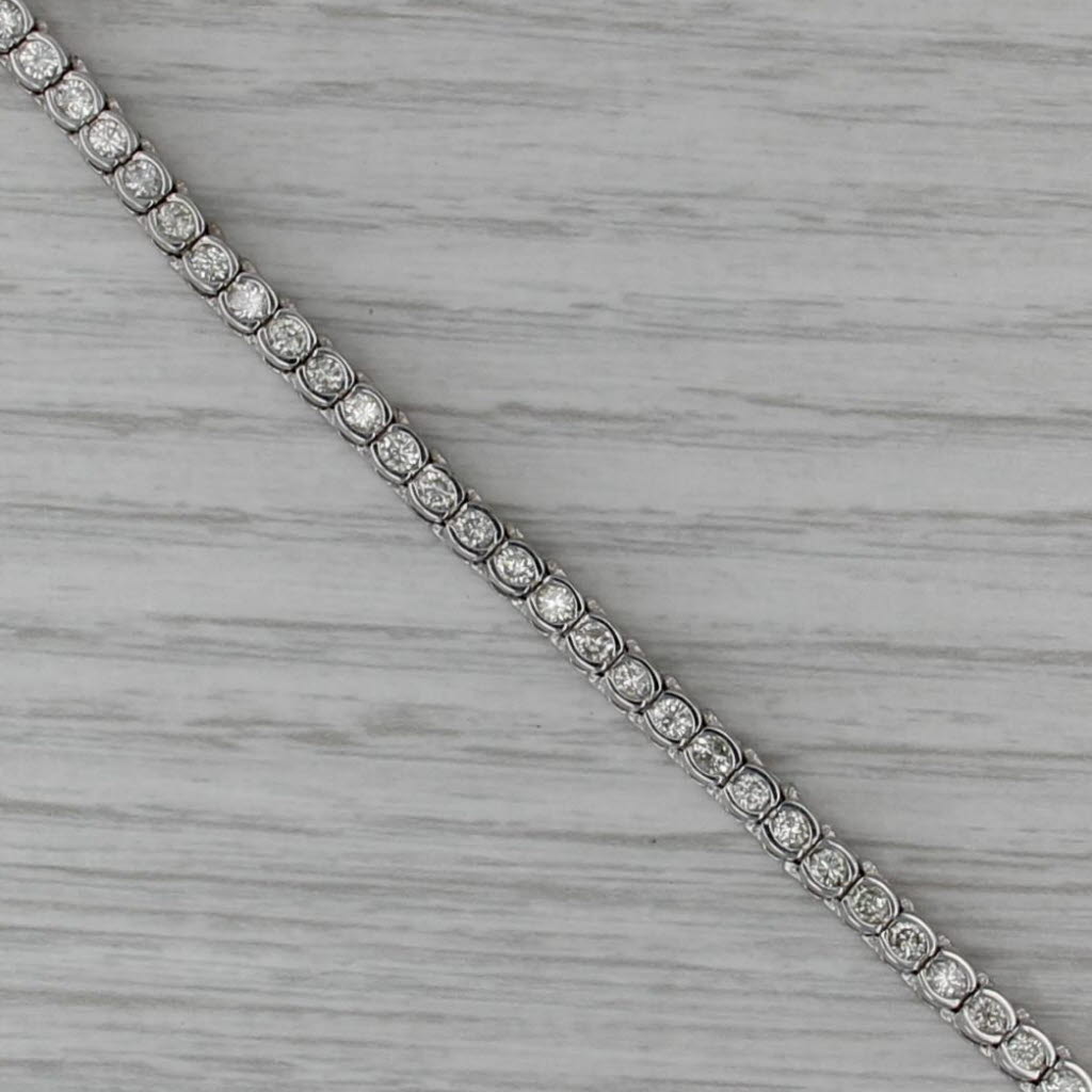 2.50ctw Diamond Tennis Bracelet 14k White Gold 7" 3.6 mm