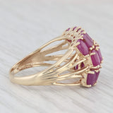 5.35ctw Ruby Cluster Cocktail Ring 14k Yellow Gold Size 8.5 Town & Country