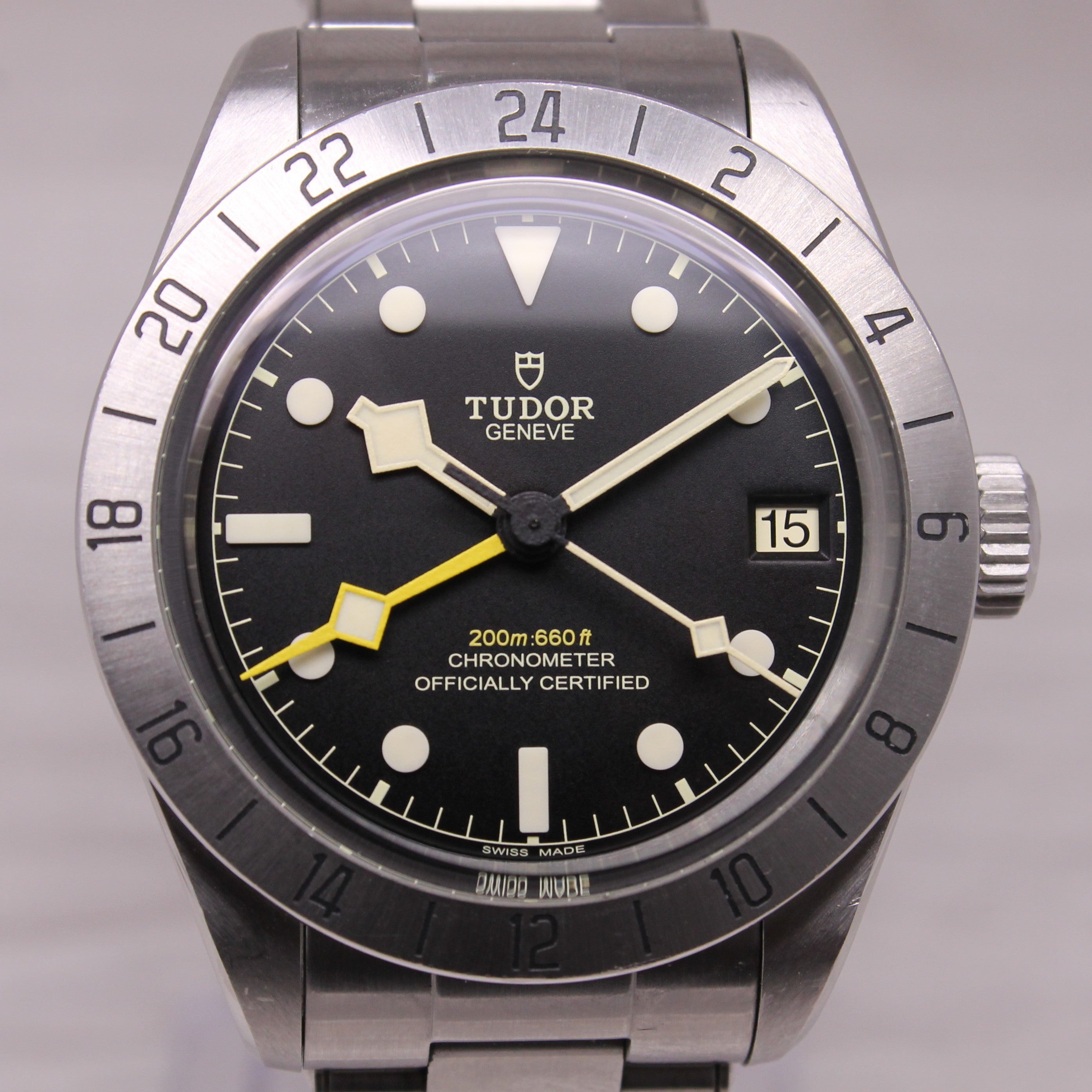 Tudor Black Bay Pro GMT Mens 39mm Steel Automatic Watch w/ Box Bracelet 79470