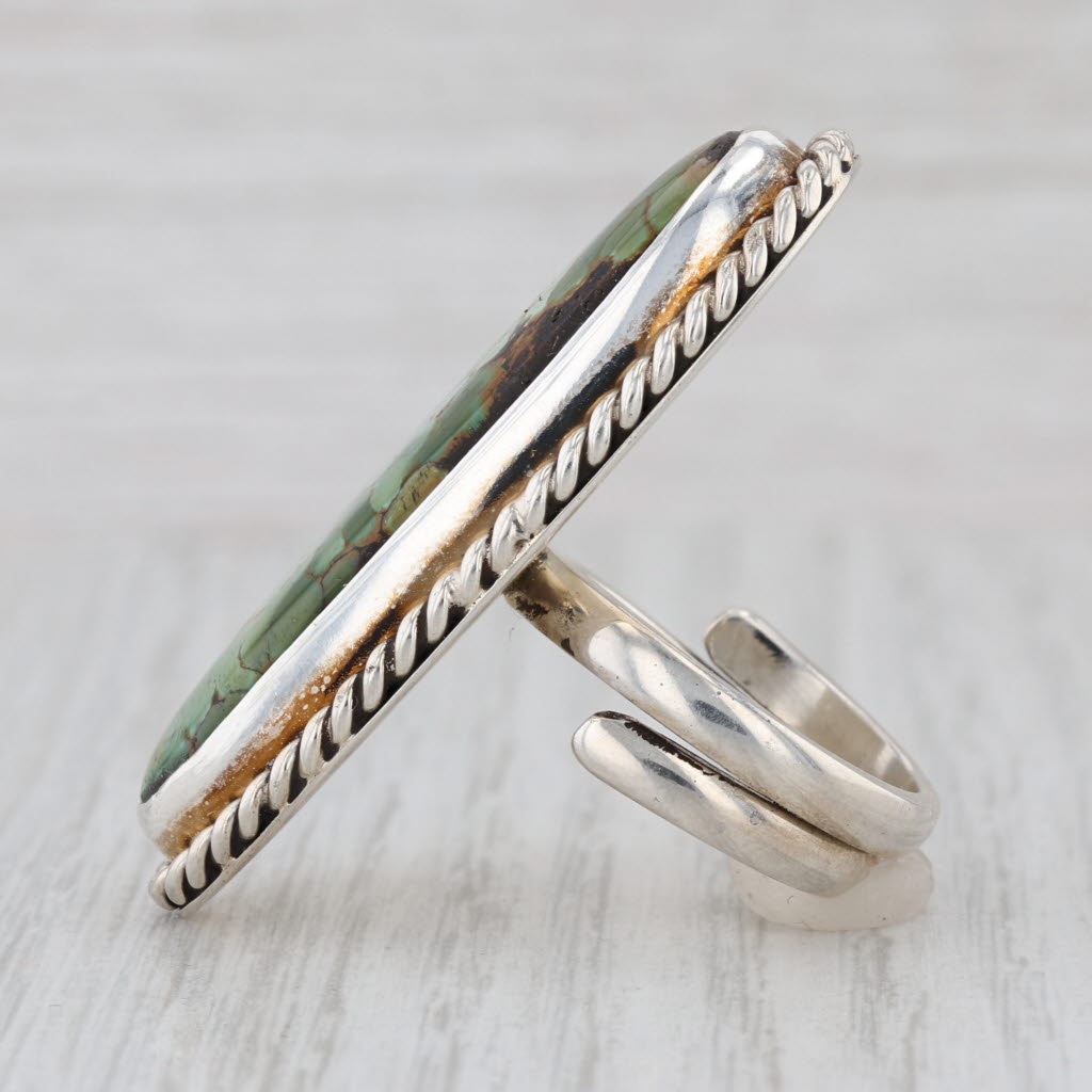 Vintage Peter Johnson Navajo Ring Sterling Silver Turquoise Native American