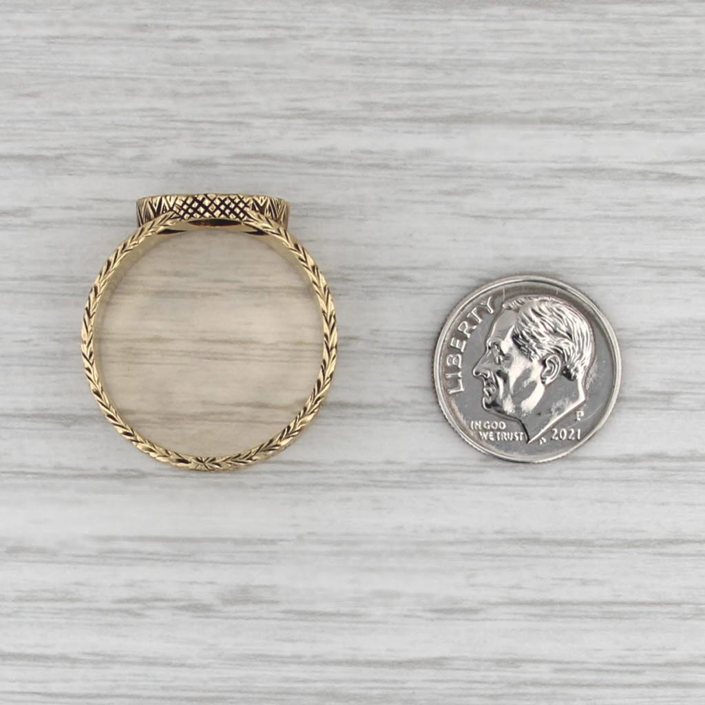 Gucci Arabesque Ring 18k Yellow Gold Ornate Floral Band