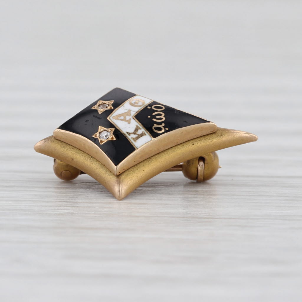 Kappa Alpha Theta Badge 14k Gold Diamonds 1921 Vintage Sorority Pin
