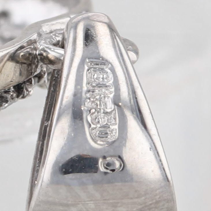 Floating Diamonds Display Pave Heart Pendant 18k White Gold