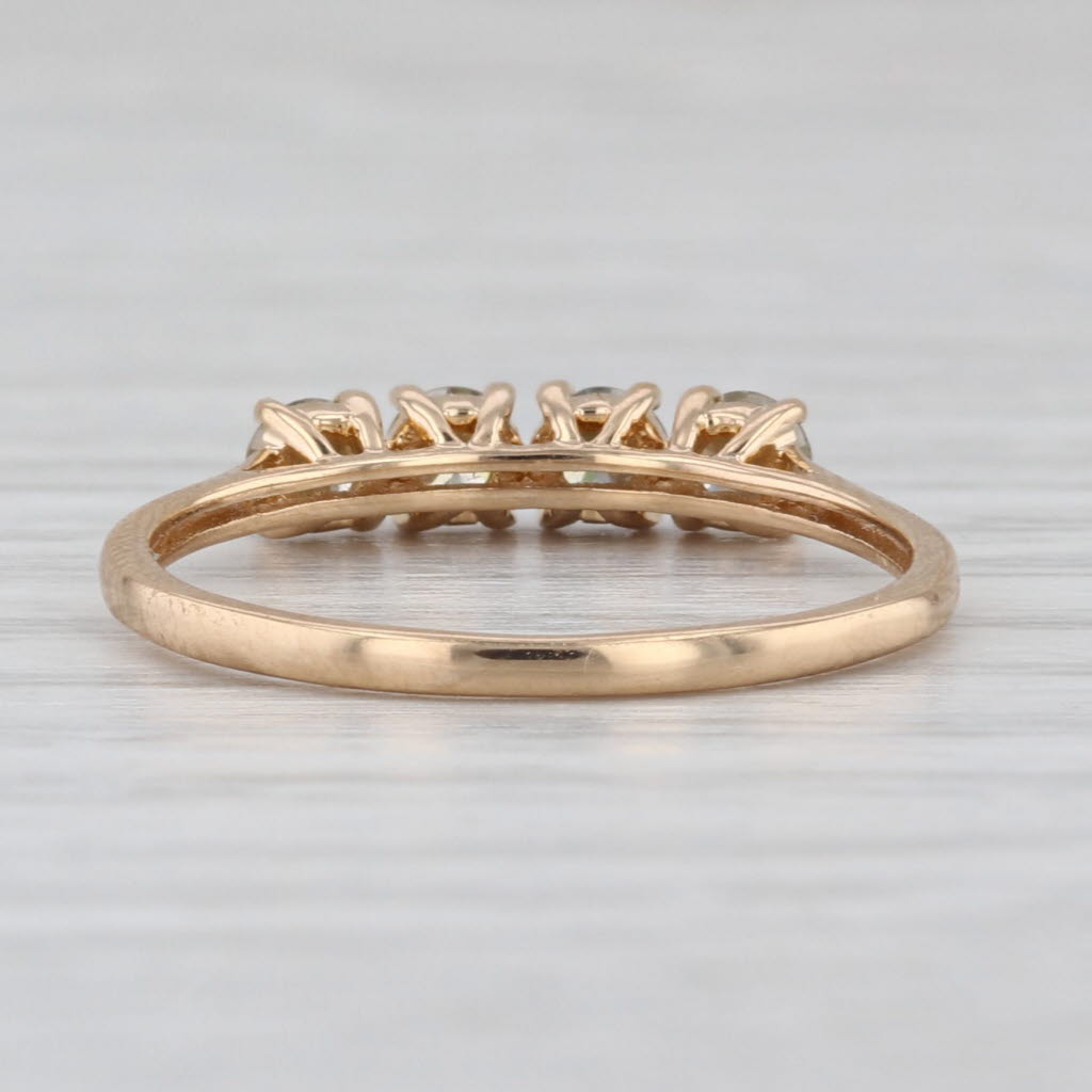 0.48ctw Yellow Diamond Ring 18k Yellow Gold Size 7.25 Stackable Bridal