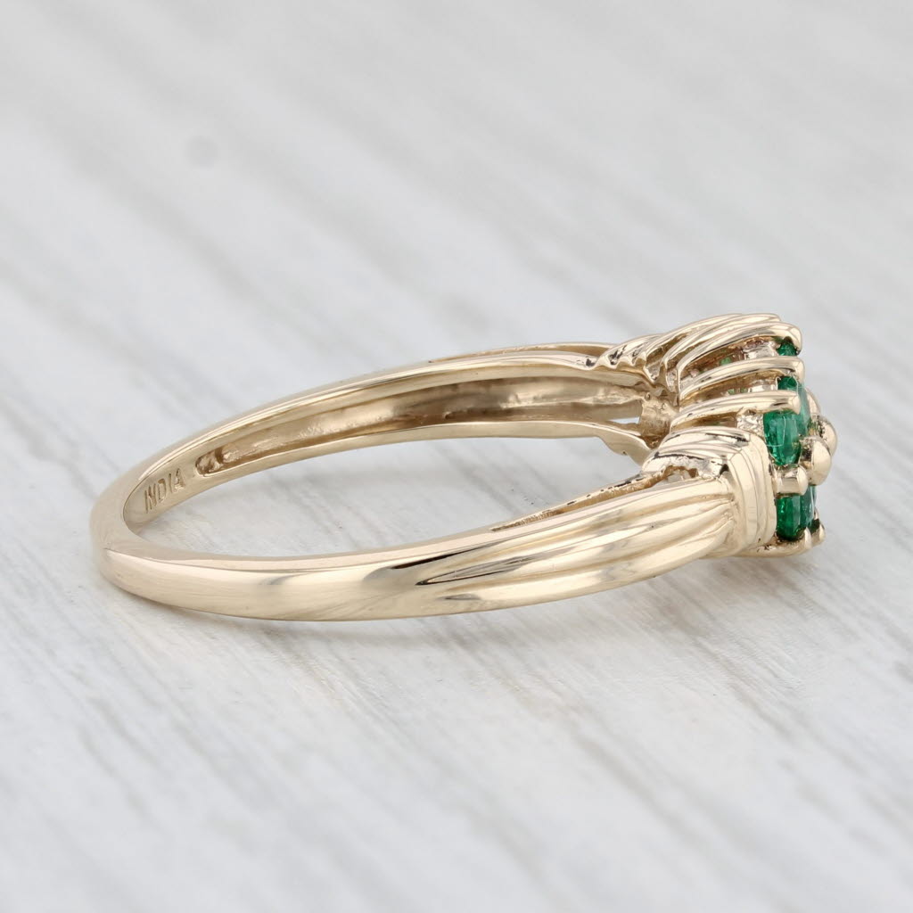 Light Gray 0.60ctw Emerald Ring 14k Yellow Gold Size 8