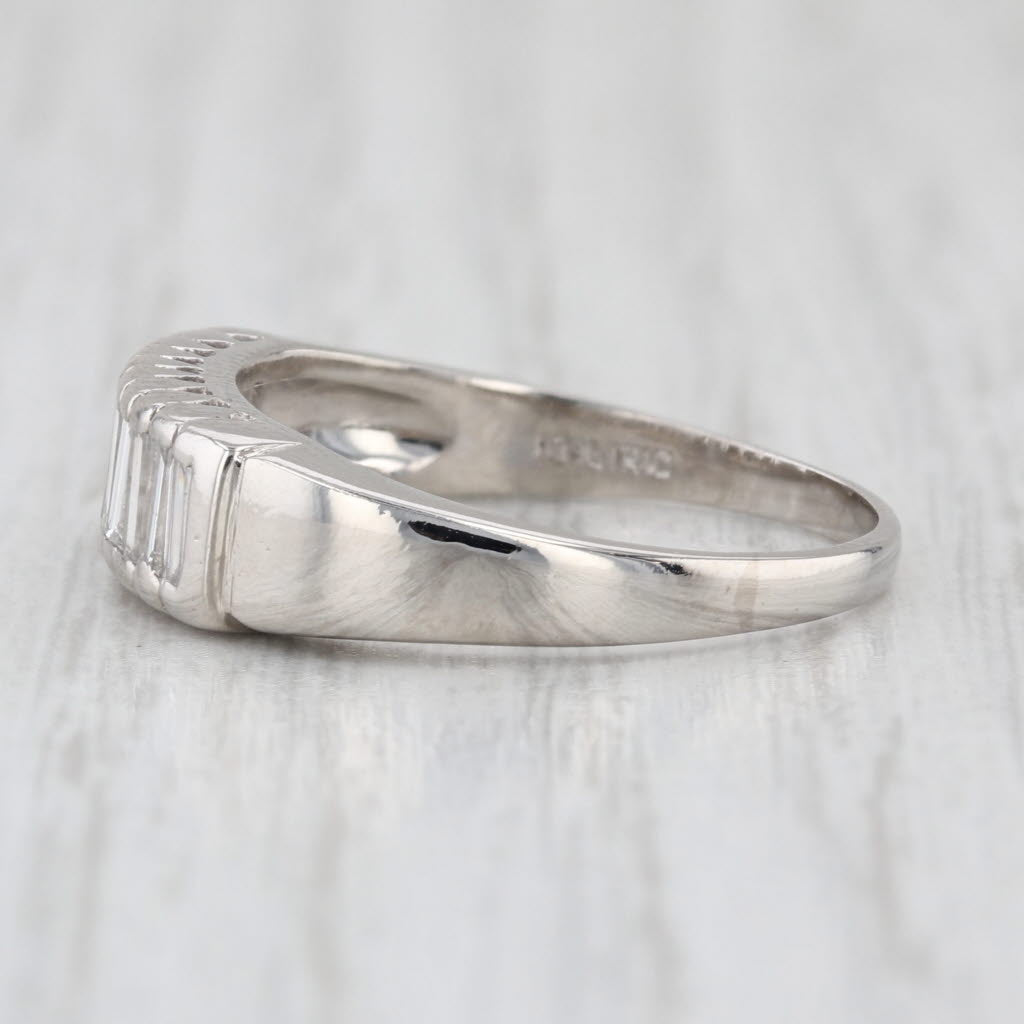 1.40ctw Diamond Anniversary Wedding Band 900 Platinum Size 7.5 Ring Stackable