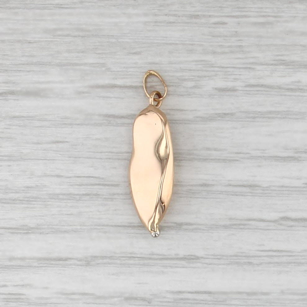 Vintage Monoco Shoe Slipper Pendant 18k Yellow Gold Charm