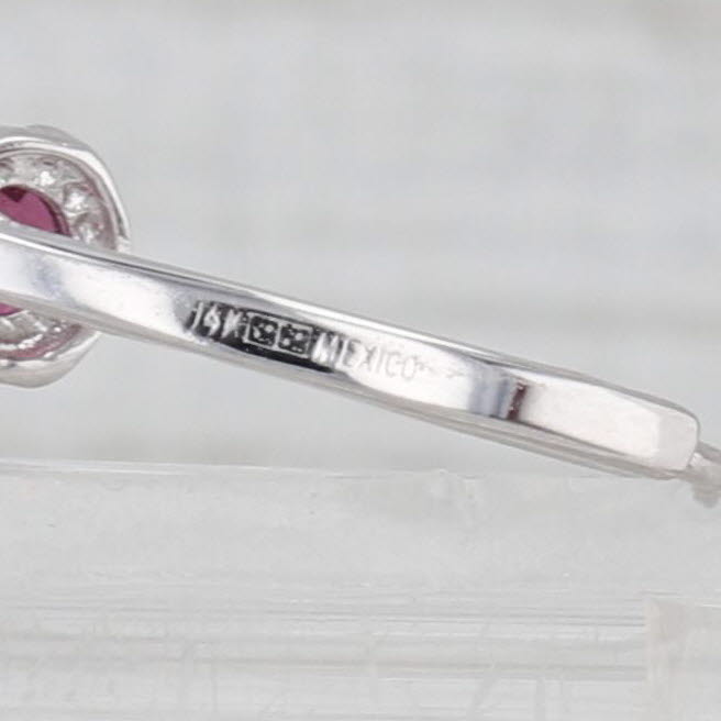 2.11ctw Garnet Diamond Drop Earrings 14k White Gold