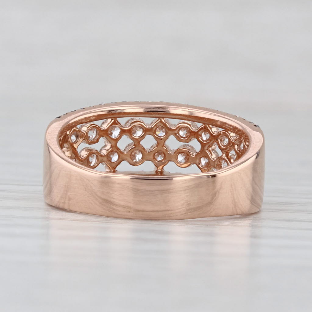 1.26ctw Diamond Ring 18k Rose Gold Size 8.5 Anniversary Band