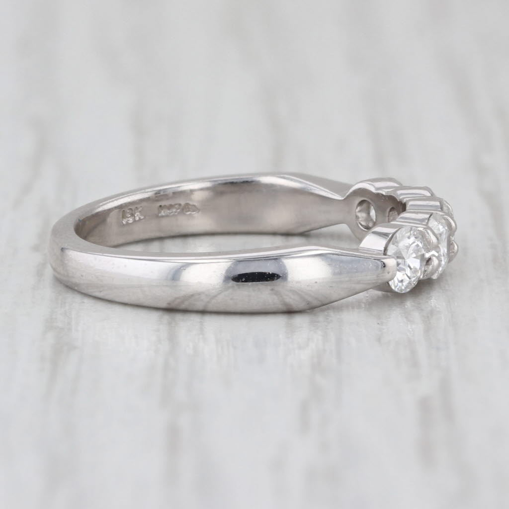 Hearts on Fire 0.68ctw Diamond Wedding Band 18k White Gold Size 6.5 Anniversary