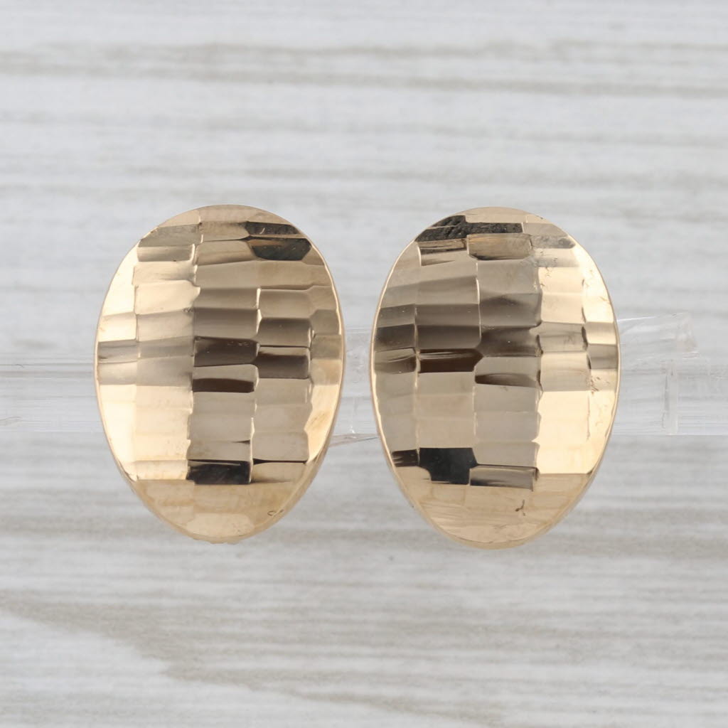Hammered Drop Earrings 18k Yellow Gold Lever Backs