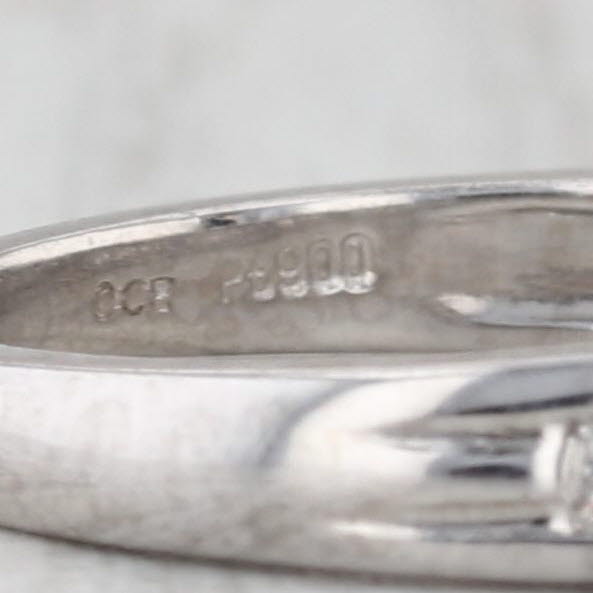 0.50ctw Diamond Channel Set Wedding Band 900 Platinum Size 6.5 Stackable Ring
