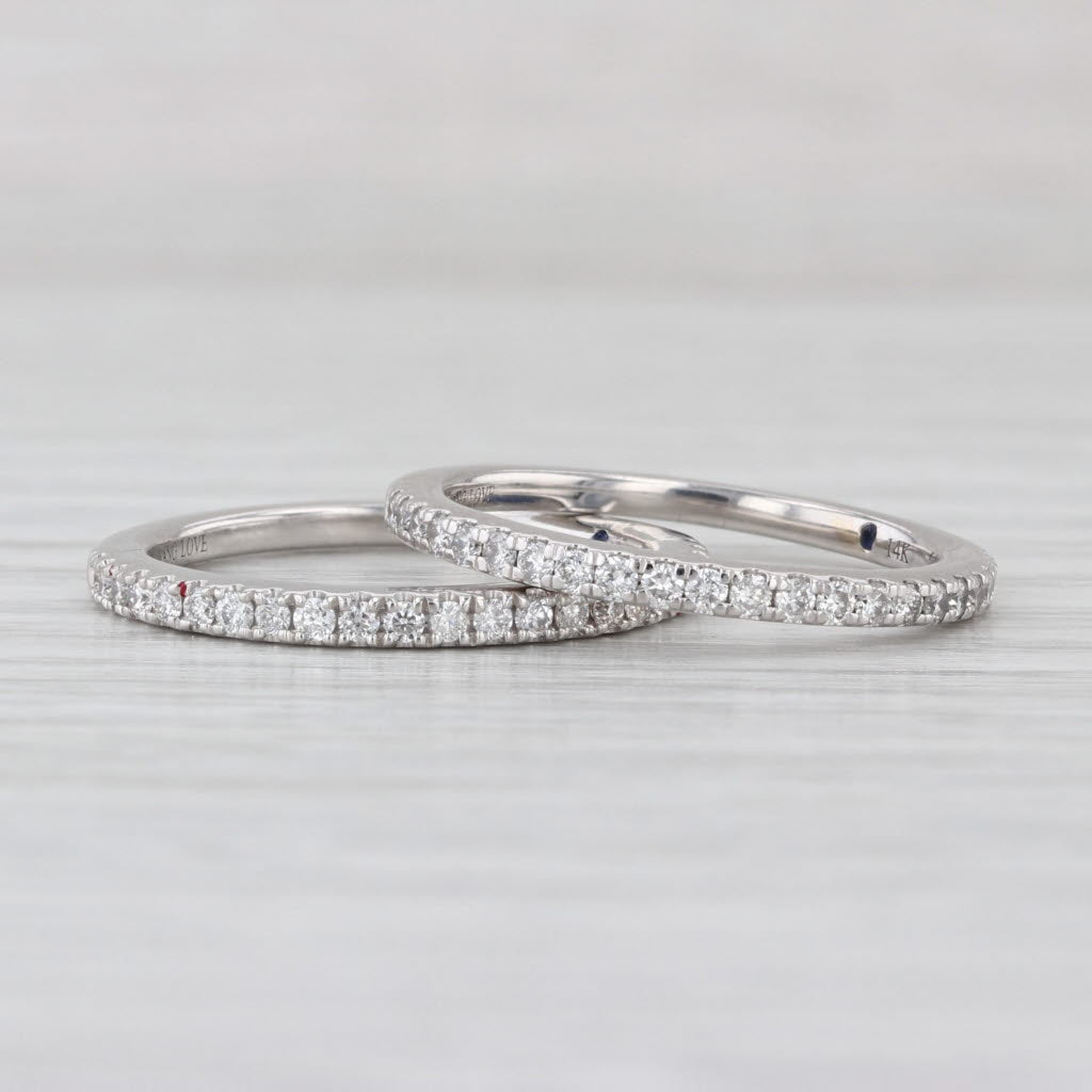 Vera Wang 0.39ctw Diamond Bands w/ Box 14k Gold Wedding Anniversary Stackable