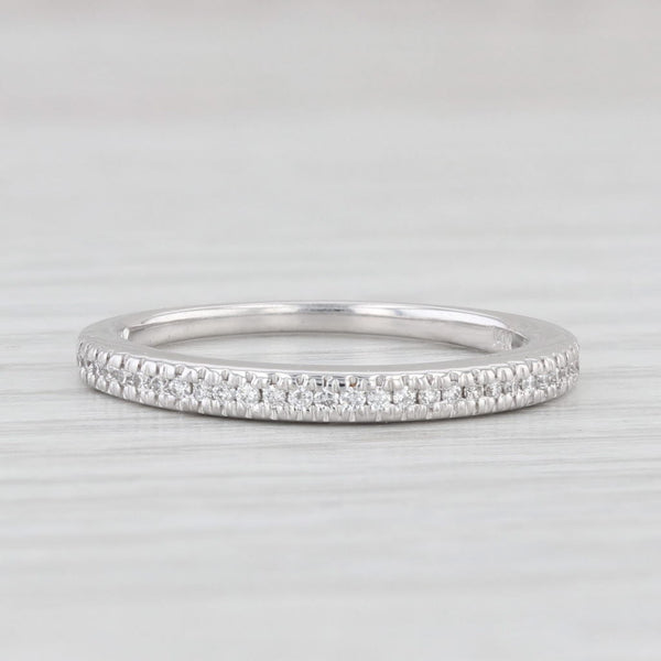 Light Gray Scott Kay Diamond Wedding Band 14k White Gold Size 6.5 Stackable Ring