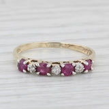 0.50ctw Ruby Diamond Ring 10k Yellow Gold Size 6.5 Stackable Bridal