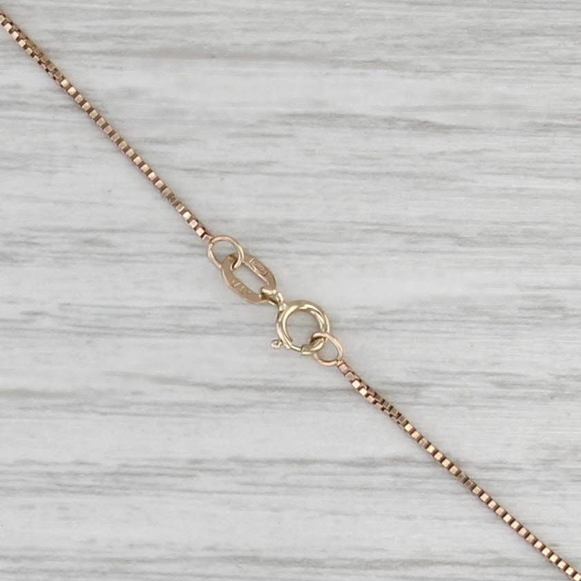 Box Chain Necklace 10k Rose Gold 19.5" 0.7mm