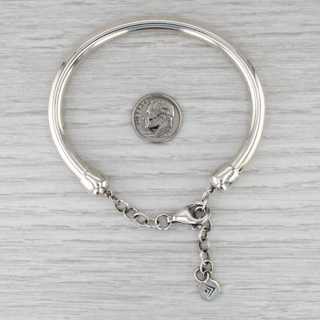 Silpada B2813 Work It Bangle Cuff Bracelet Sterling Silver Stackable 7.5"