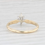 0.18ct Marquise Brilliant Solitaire Engagement Ring 14k Yellow Gold Size 5